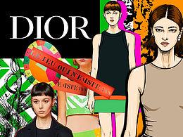 【DIOR】时尚拼贴插画