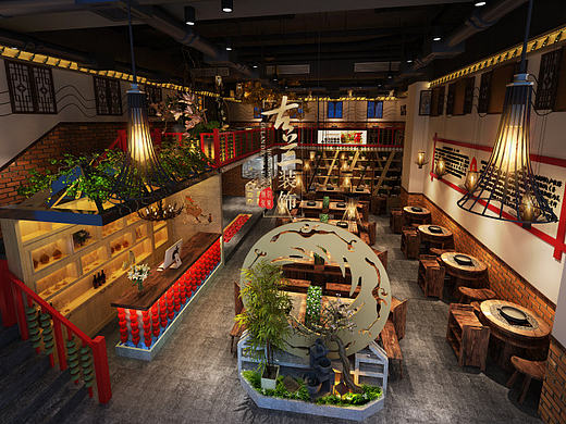 蜀千千砂灌串串香-重庆串串香店设计装修公司