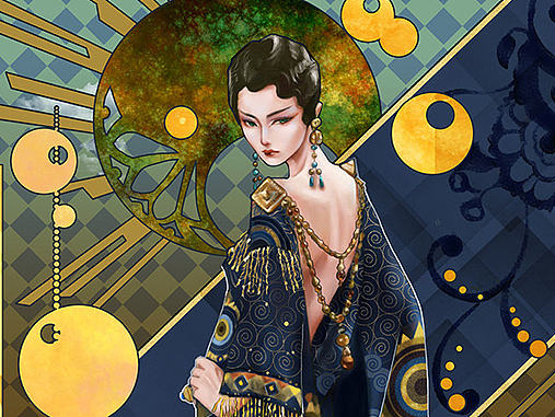 Dior 1998 春夏高定时装插画设计