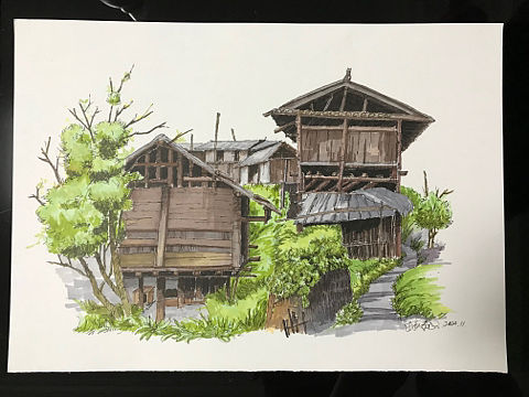 马克笔风景练习