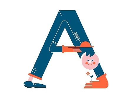 可爱字母插画艺术临摹
