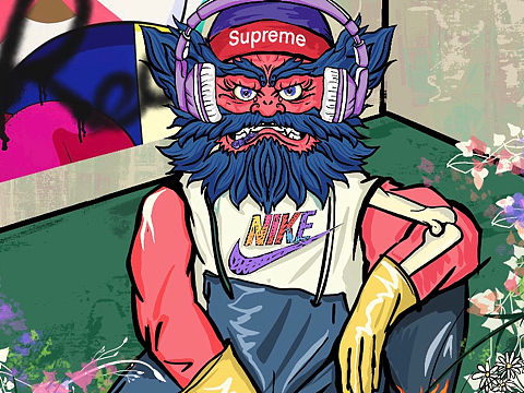 潮牌插画Kaws系列