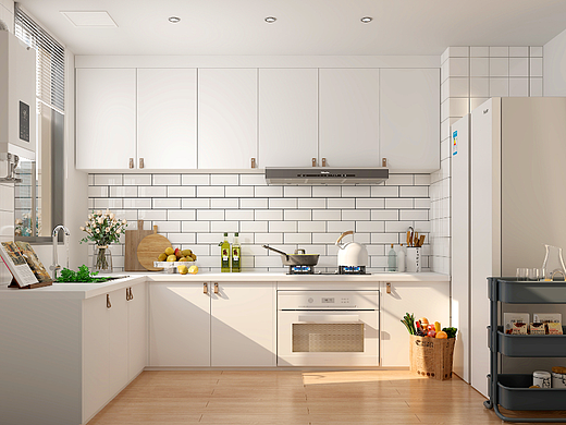 墙砖贴场景渲染