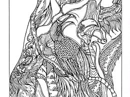 手绘线稿(考研视觉传达设计)