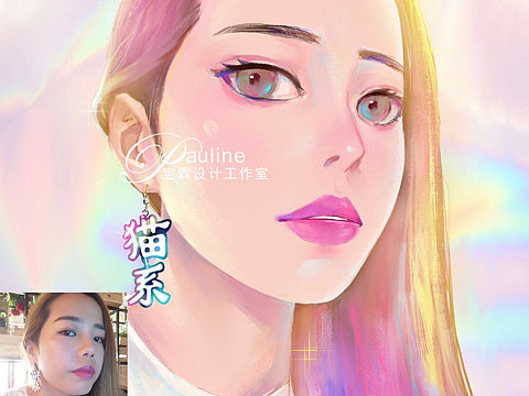 手绘头像（个人主页-ZMzUwOTgzNzI=） - 艺术插画 - 站酷设计师PAULINE设计工作原创素材 - 站酷ZCOOL
