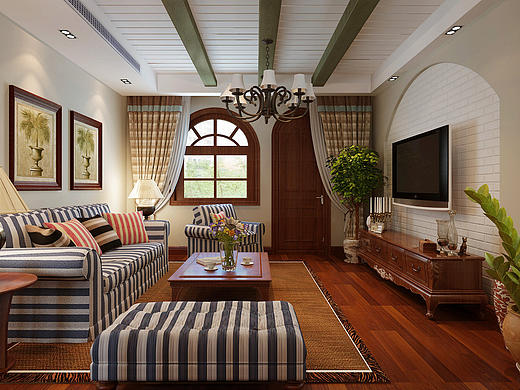 【棕櫚灣裝修】 280㎡ 地中海風(fēng)格（個人主頁-ZMTgzMTg0NzY=） - 家裝設(shè)計 - 站酷設(shè)計師金舍小曉Sunny原創(chuàng)素材 - 站酷ZCOOL