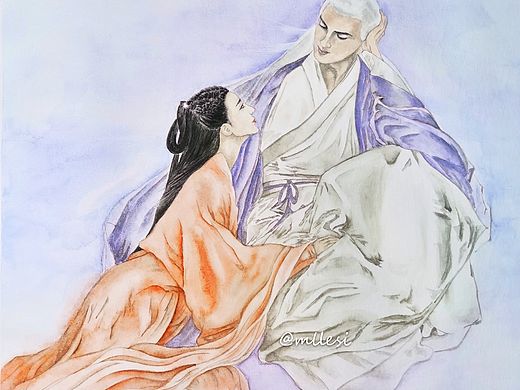 三生三世枕上书🌸水彩手绘分享
