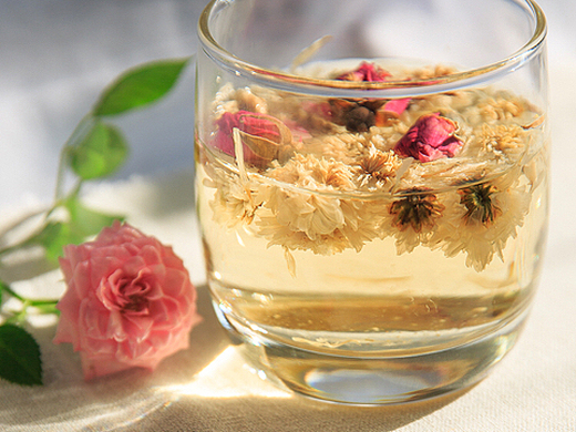 玫瑰菊花茶:rose