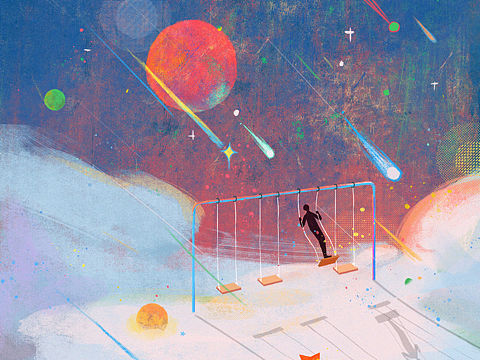 插画练习 / 独处