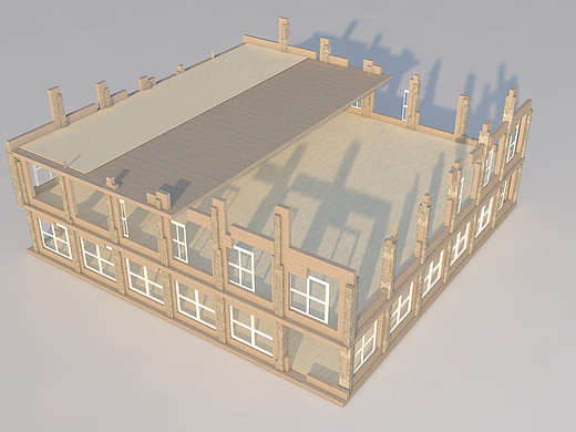 C4D建筑生长动画：简单建筑构造！【AE三把刀原创】