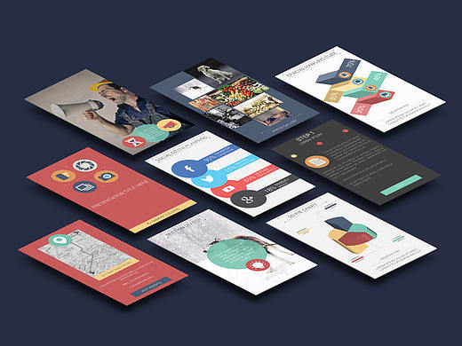  手机ipad平板电脑移动设备尺寸PPT模板