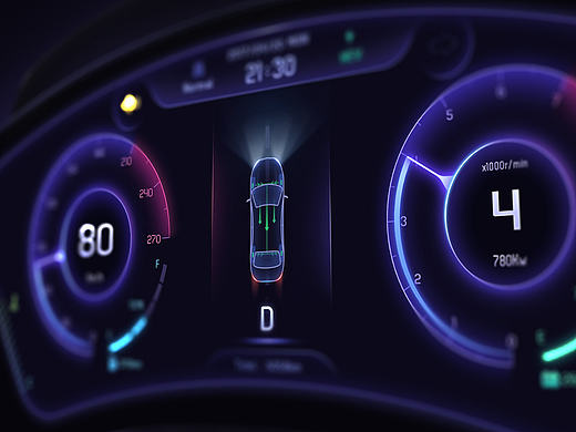 Car's dash board UI