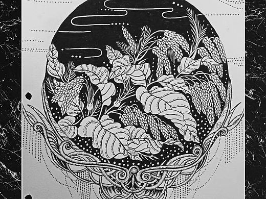 黑白装饰~《稻》