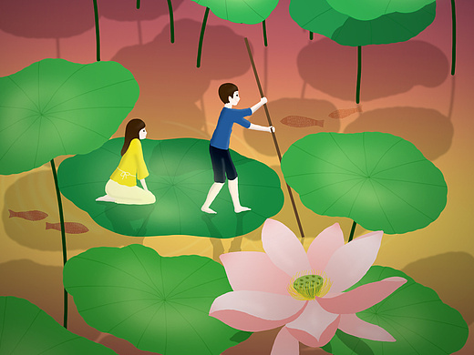 莲叶何田田,鱼戏莲叶间