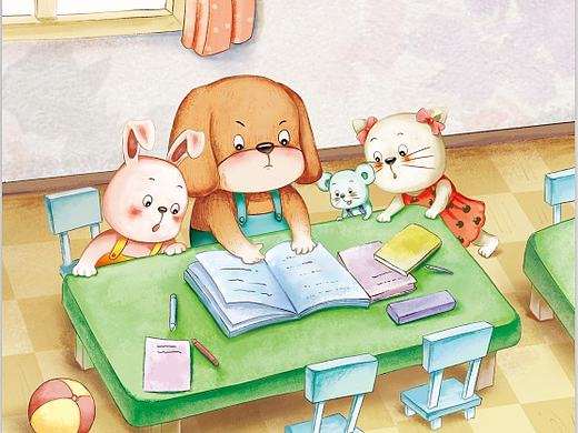 放学了  儿童绘本插画