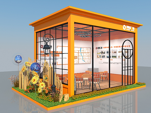 法式浪漫简约风格地产展厅|地产外展