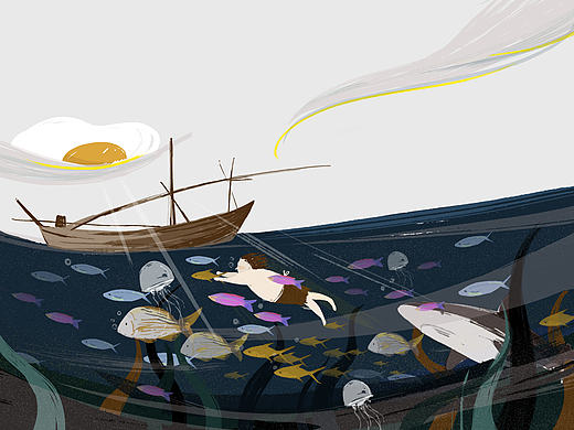 《时光中的岛屿》鹭江出版社—— {造岛记} 内文插画