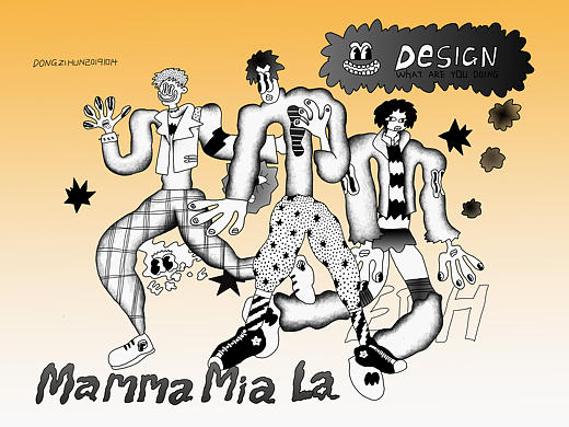 Mamma Mia（个人主页-ZMzk4MTE1MTY=） - 新锐潮流插画 - 站酷设计师Dongzi冬子原创素材 - 站酷ZCOOL