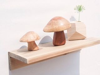 手作实木蘑菇摆件（附创作过程）