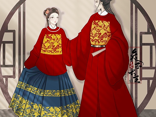 汉服设计~半复原十二章衮服|服装|其他服装|想当锦鲤的兔子大_原创