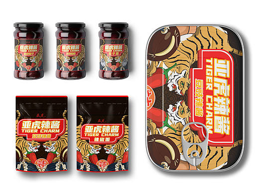 亞虎辣醬包裝設(shè)計(jì)（個(gè)人主頁-ZNDkwNjQxNjQ=） - 包裝 - 站酷設(shè)計(jì)師設(shè)計(jì)師南風(fēng)原創(chuàng)素材 - 站酷ZCOOL