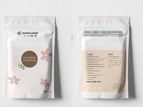 九州树叶燕麦片包装设计