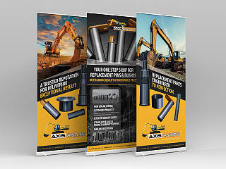 Get Axis Parts pull up banner design 拉起横幅设计