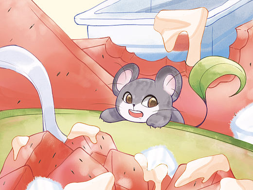 夏日西瓜（个人主页-ZNTk4ODUwMDA=） - 创作习作 - 站酷设计师水描画青原创素材 - 站酷ZCOOL