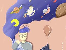 沒有手感的日子，畫兩張星座