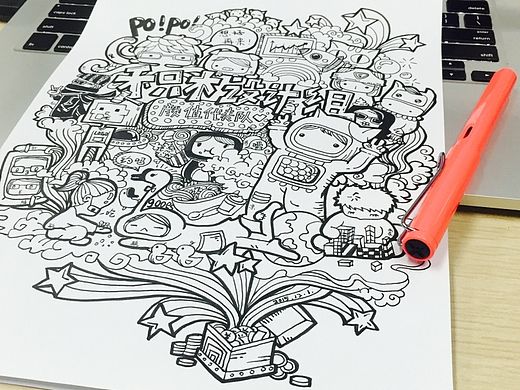 手绘涂鸦 插画~部门联想篇~