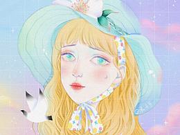 小清新人物插画