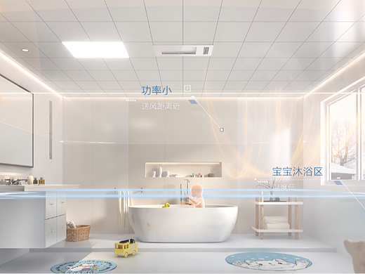 YOUPON友邦集成吊顶浴霸多功能取暖器Baby款三维CG动画