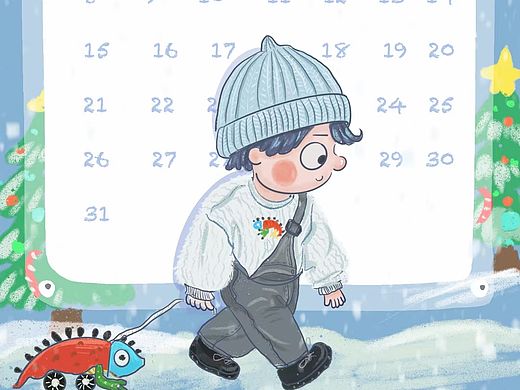 日历DECEMBER（个人主页-ZNjEyNzQyMjA=） - 商业插画 - 站酷设计师Z34071502原创素材 - 站酷ZCOOL