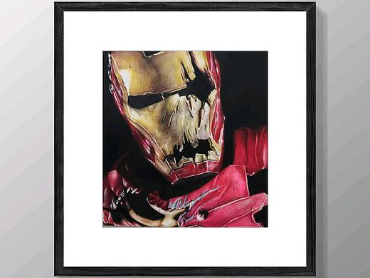 彩铅手绘钢铁侠