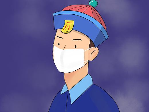 插画 中元节头像