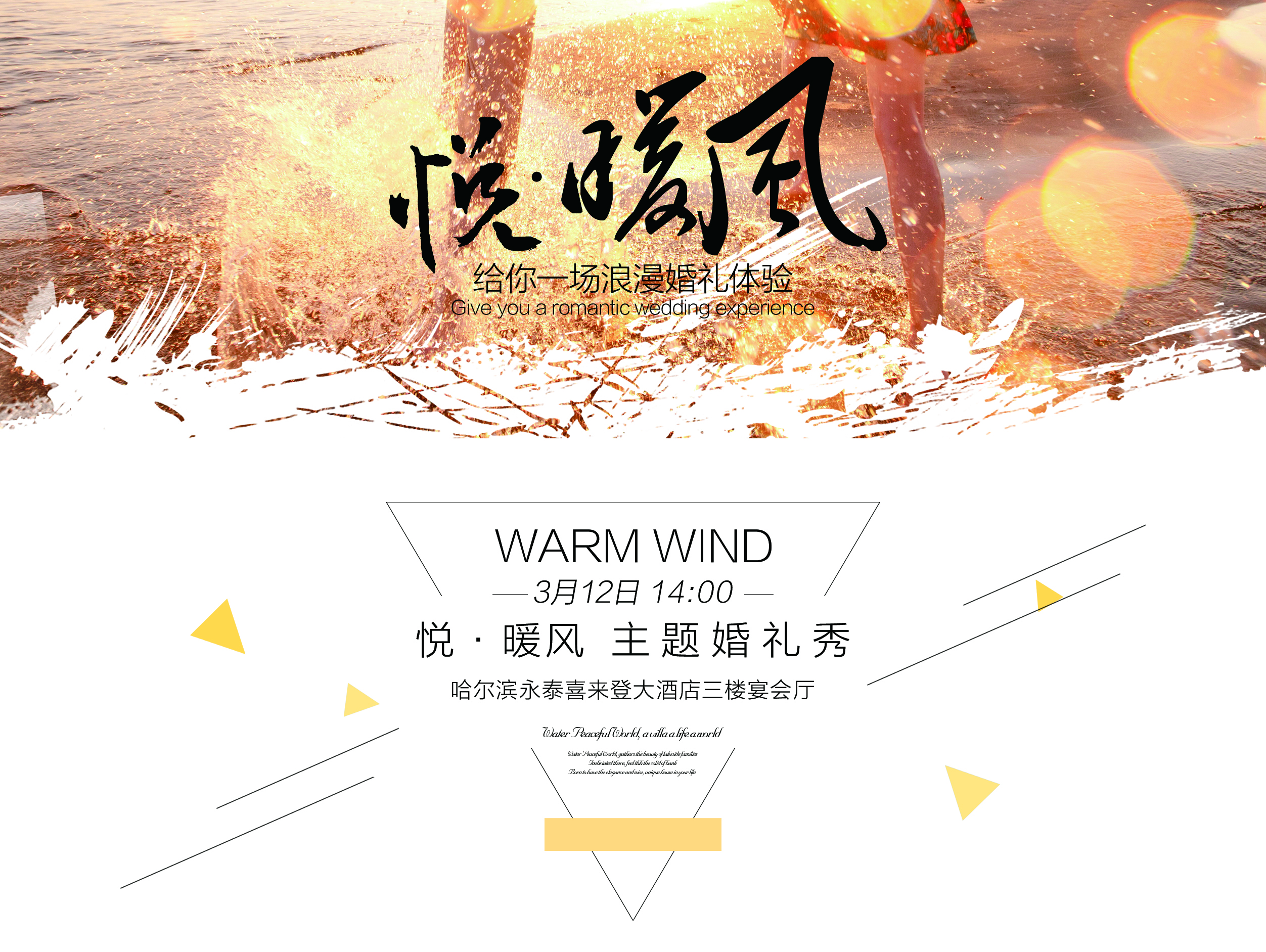 欧式婚礼秀宣传海报/电梯宣传画