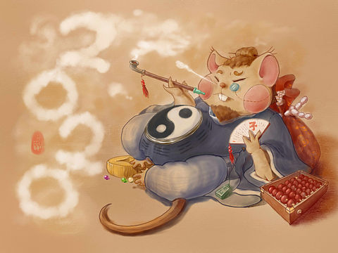 2020鼠生肖插画练习（个人主页-ZNTQwNTM0NDA=） - 商业插画 - 站酷设计师李扶桑原创素材 - 站酷ZCOOL