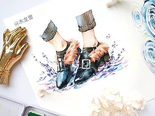 水彩 踏浪前行