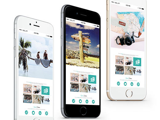 旅游类剪影图标