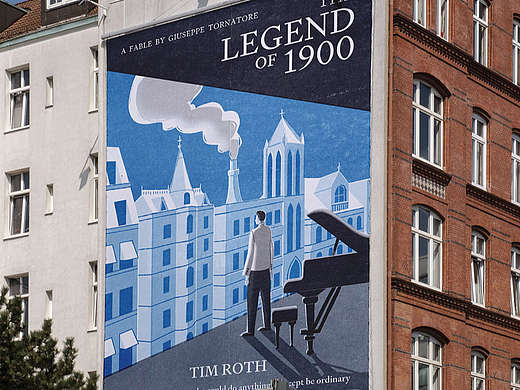 《海上钢琴师》插画海报