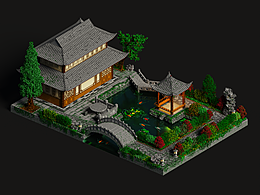 voxelart - 中式園林