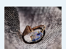 牛奶盒欧泊戒指