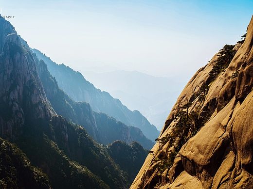 没有日出日落云海的黄山，依然美腻。