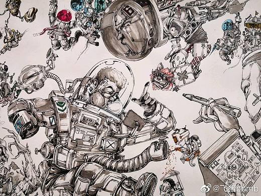 《花红柳绿太空游记》（个人主页-ZNDI4MzMxOTI=） - 创作习作 - 站酷设计师良夜LY原创素材 - 站酷ZCOOL