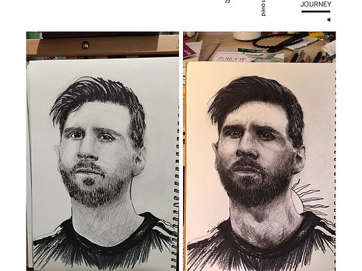 梅西（個(gè)人主頁-ZNDMyMTc3ODg=） - 繪畫 - 站酷設(shè)計(jì)師演喬原創(chuàng)素材 - 站酷ZCOOL