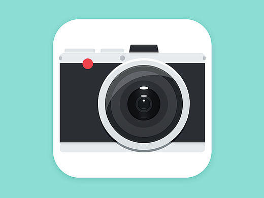 相机扁平icon与写实icon