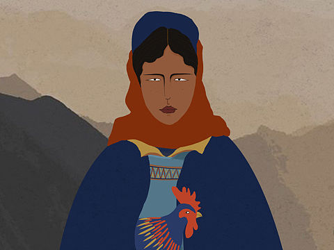 趕集（彝族）（個人主頁-ZMzk2MDYwOTY=） - 藝術插畫 - 站酷設計師阿嘎吉曲原創(chuàng)素材 - 站酷ZCOOL