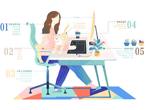公司白领如何保持健康的infographic