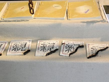 ＃青春答卷2015＃毕业展2015     题目：消失的方块字