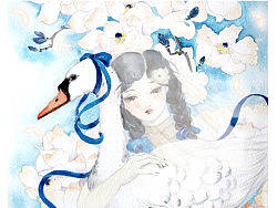 玉兰花海里的白鸟